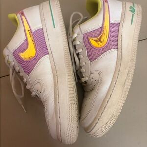 Nike White and Purple Athletic Shoes